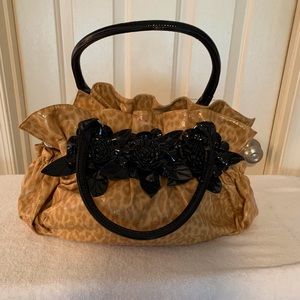 Gold & Black Patent Handbag